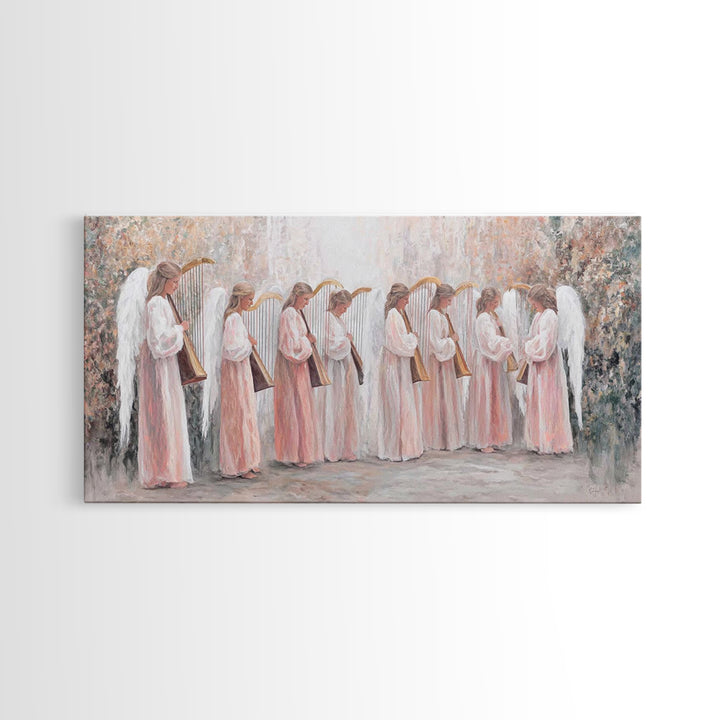 Glory Of Heaven – Framed Canvas Print – Christian Christmas Art – Christian Art Canvas – Framed Christian Art – Christmas Art Framed – Chri