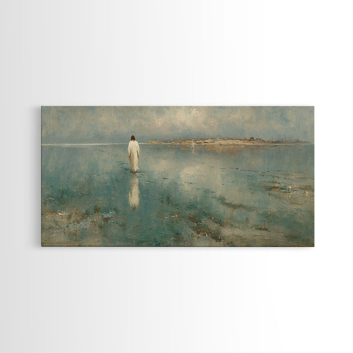 Light Of Hope, Framed Canvas Print, Christian Art Canvas, Jesus Painting, Vintage Christian Art, Christian Wall Art, Large Christian Painti