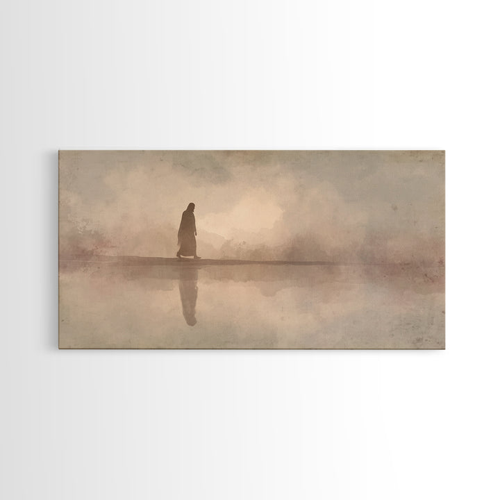 Sacred Journey – Framed Canvas Print – Jesus Art Print – Christian Wall Art – Modern Christian Art – Christian Art Canvas – Unique Christia