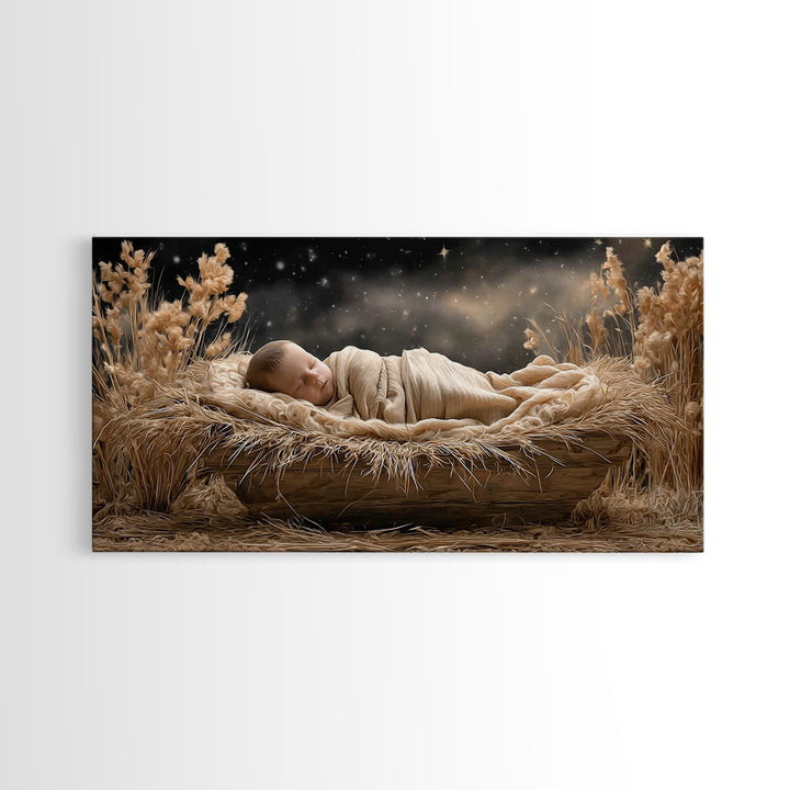 Holy Reflection, Framed Canvas Print, Christian Wall Art, Jesus Canvas Art, Moody Christian Art, Christian Art Work, Modern Christian Paint