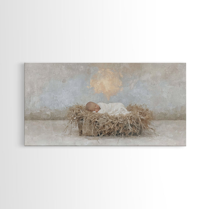 Star Of Mercy – Framed Canvas Print – Christian Christmas Art – Jesus Painting – Christian Wall Art – Christmas Canvas Wall Art – Christian