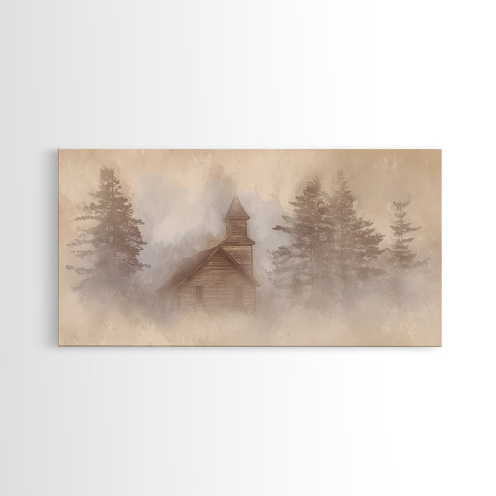 Humble Manger, Framed Canvas Print, Christian Art Print, Christmas Art, Christian Wall Art, Minimalist Christian Art
