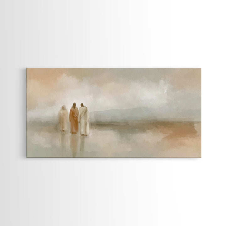 Road Of Faith, Framed Canvas Print, Christian Art Canvas, Christian Painting, Modern Christian Art, Jesus Christmas Art, Christian Wall Art