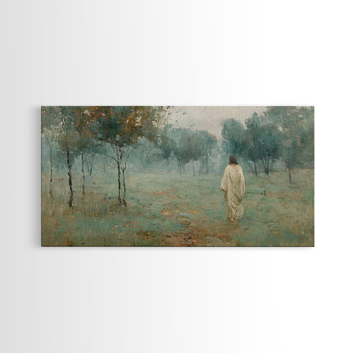 Majestic Calm, Framed Canvas Print, Christian Wall Art, Large Jesus Painting, Christian Art Canvas, Modern Christian Painting, Christmas Ar