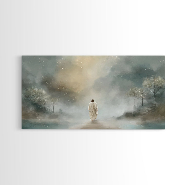 Sacred Horizon, Framed Canvas Print, Jesus Art Print, Christian Wall Art, Modern Christian Art, Christian Christmas Art, Christian Art Canv