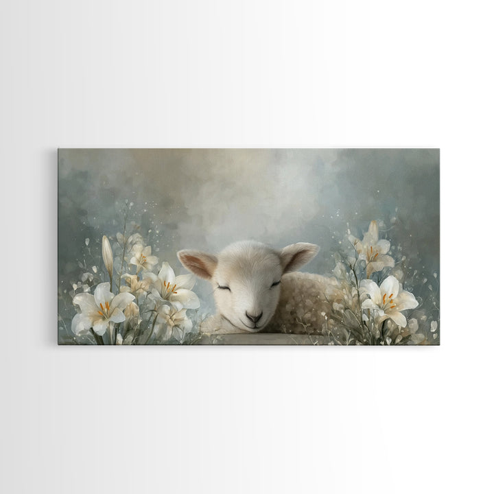 Heaven’s Innocence – Framed Canvas Print – Christian Wall Art – Christian Art Print – Christian Art Canvas – Modern Christian Art – Christi
