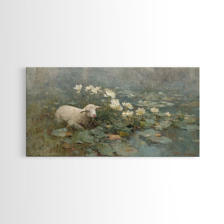 Pasture Of Hope – Framed Canvas Print – Christian Art Canvas – Christian Art Print – Christian Wall Art – Subtle Christian Art – Christian