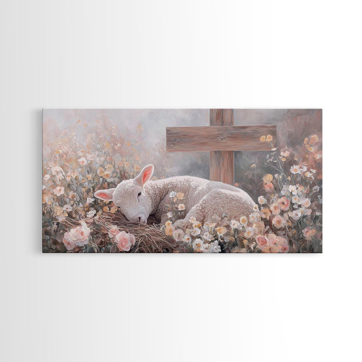 Easter Promise – Framed Canvas Print – Christian Wall Art – Christian Art Canvas – Christian Art Print – Modern Christian Painting – Christ