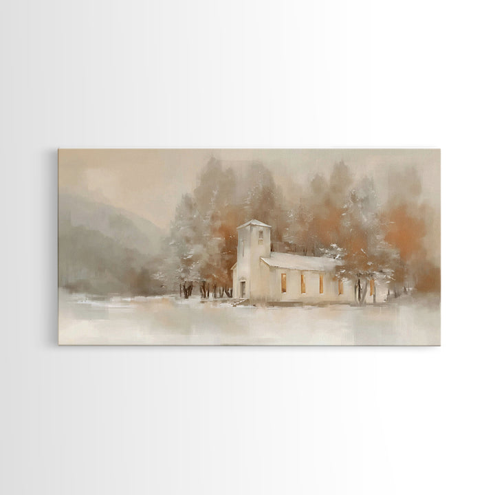 Sacred Stillness – Framed Canvas Print – Christian Art – Christian Wall Art – Vintage Christian Art – Christian Art Print – Christmas Wall