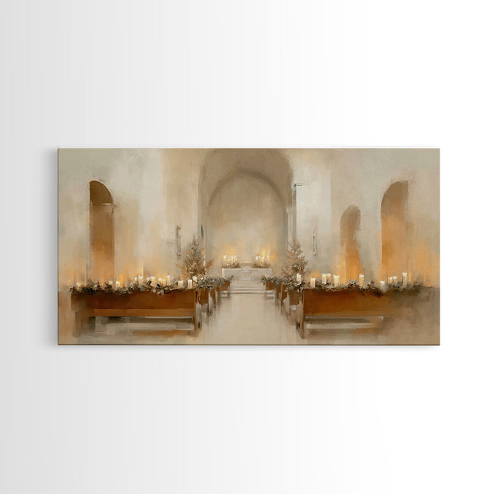 Quiet Sanctuary Peace – Framed Canvas Print – Christian Art – Minimalist Christian Art – Christmas Art Prints – Christian Decorations – Mod