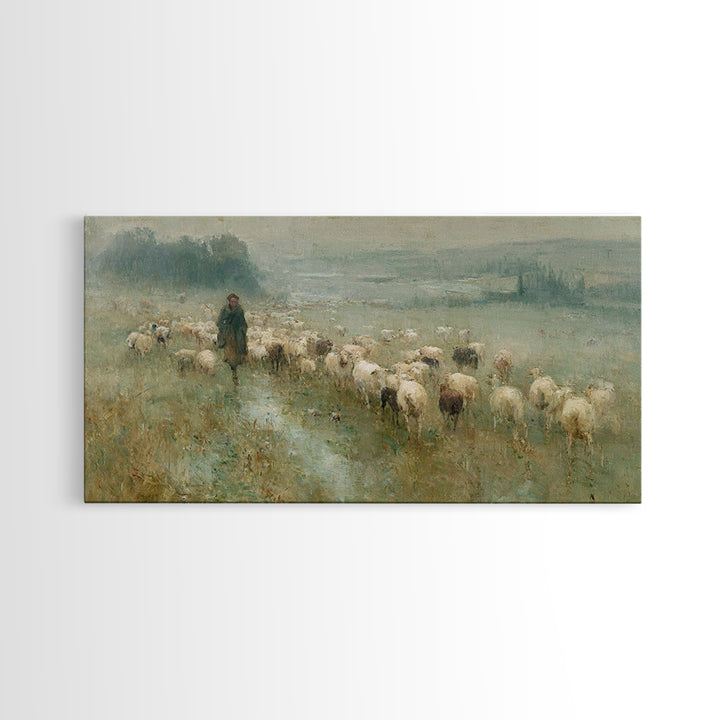 Shepherd’s Path – Framed Canvas Print – Christian Art – Christian Painting – Christian Wall Art – Subtle Christian Art – Christian Art Canv
