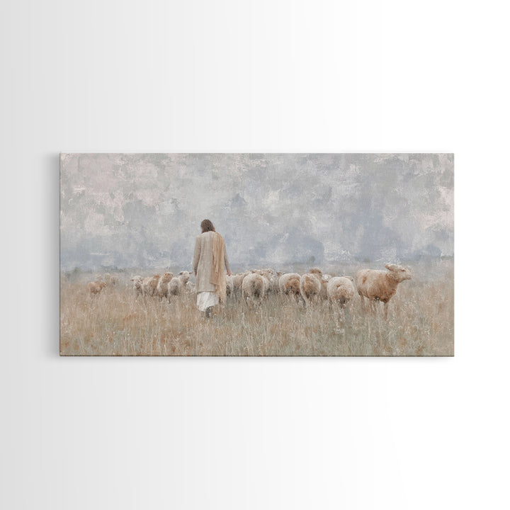 Fields Of Mercy – Framed Canvas Print – Christian Paintings – Christian Wall Art – Jesus Canvas Art – Christian Art Work – Modern Christian