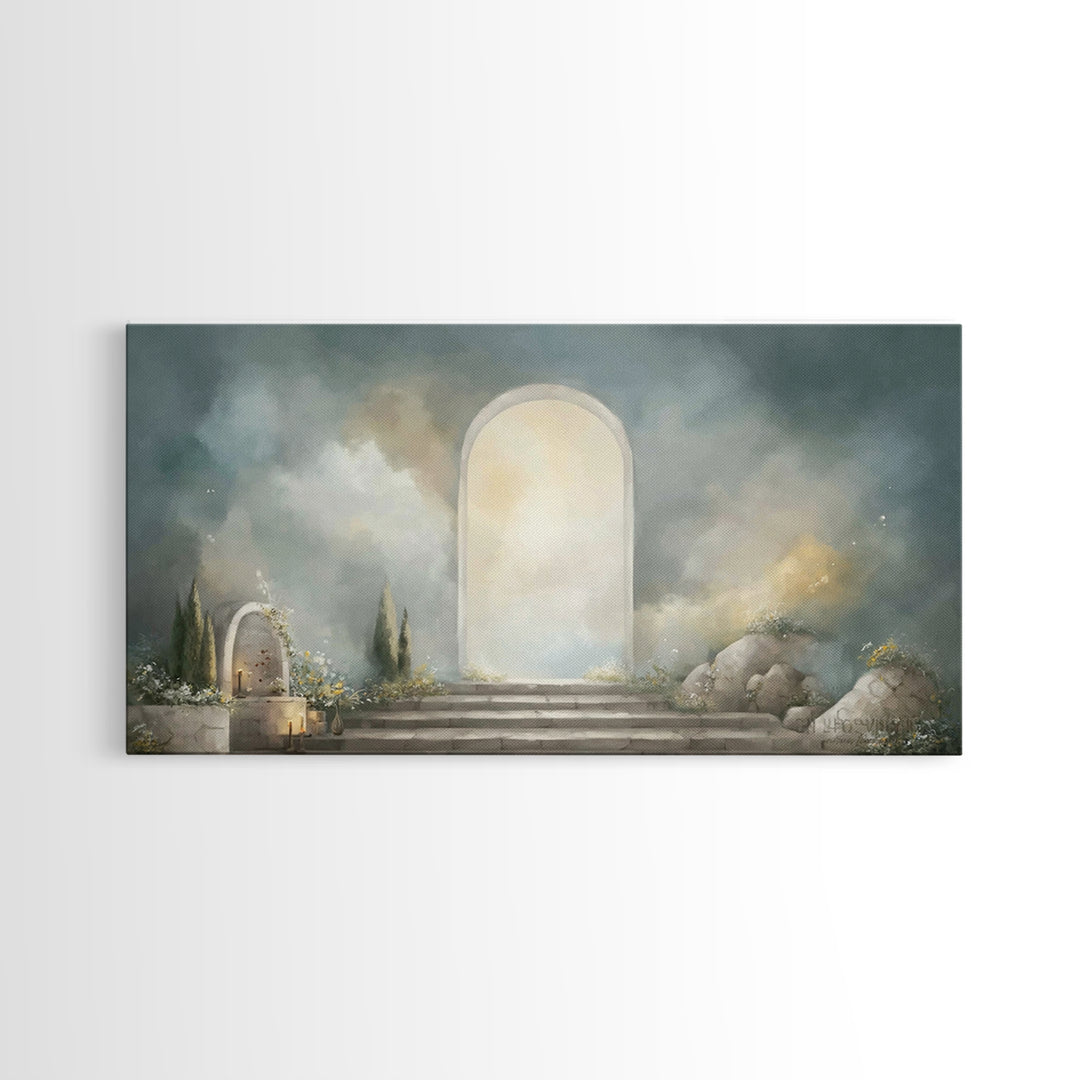 Heaven’s Gate – Framed Canvas Print – Christian Art Canvas – Christian Wall Art – Subtle Christian Art – Christian Decoration – Christian A