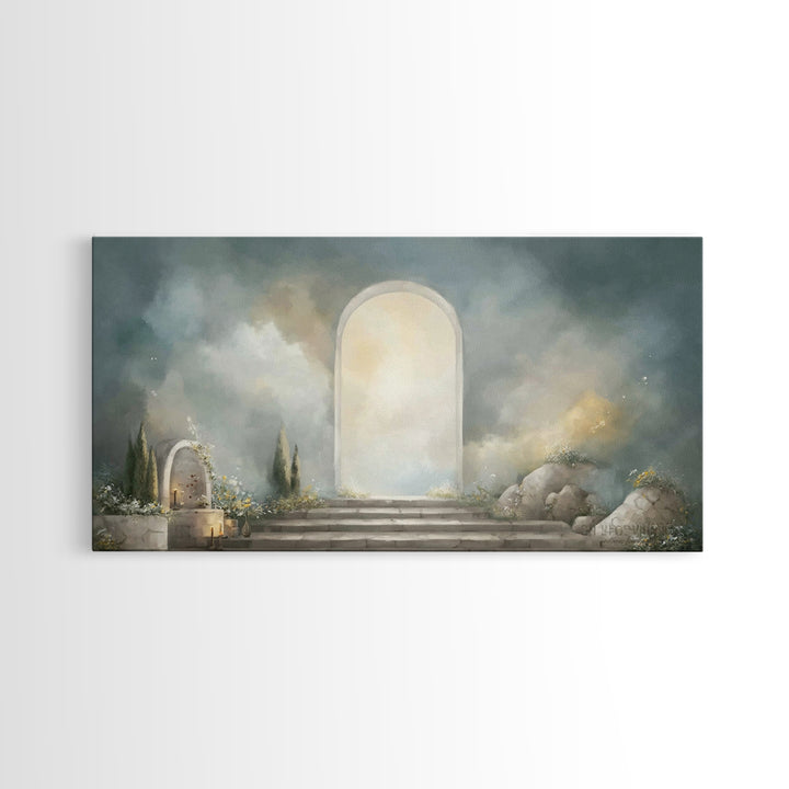 Heaven’s Gate – Framed Canvas Print – Christian Art Canvas – Christian Wall Art – Subtle Christian Art – Christian Decoration – Christian A