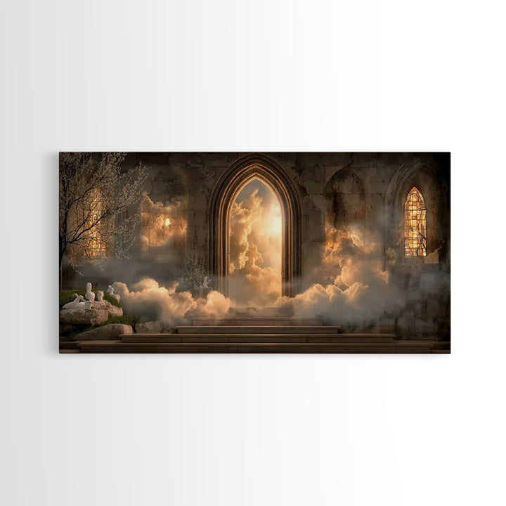 Eternal Dawn – Framed Canvas Print – Christian Art Canvas – Moody Christian Art – Christian Wall Art – Christian Art Work – Christian Decor