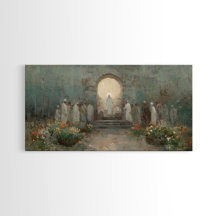 Holy Gathering – Framed Canvas Print – Christian Painting – Vintage Christian Art – Christian Wall Art – Christian Art Canvas – Christian G