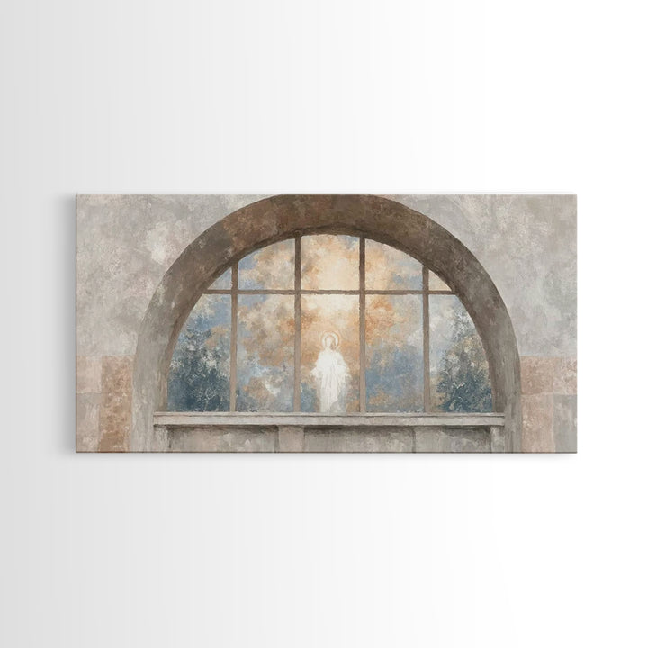 Radiant Window – Framed Canvas Print – Christian Wall Art – Christian Art Print – Subtle Christian Art – Christian Art Canvas – Christian D