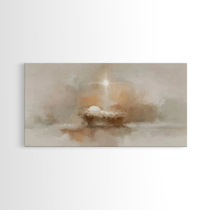 Radiant Hope | Framed Canvas Print | Christian Art Canvas | Christmas Art | Christian Wall Art | Christian Decor | Jesus Painting