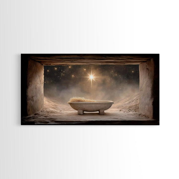 Heavenly Dawn | Framed Canvas Print | Jesus Painting | Christian Wall Art | Christian Christmas Art | Christian Art Canvas | Christian Deco