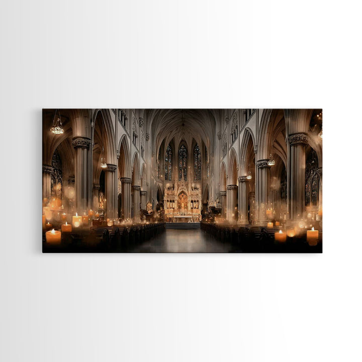 Majestic Nativity Hall | Framed Canvas Print | Christian Art | Christmas Art Prints | Christian Christmas Decorations | Framed Christmas Ar