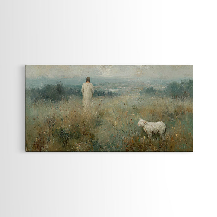 Autumn Mercy, Framed Canvas Print, Christian Art Canvas, Christian Wall Art, Jesus Painting, Christmas Art, Christian Decor, Faith Art