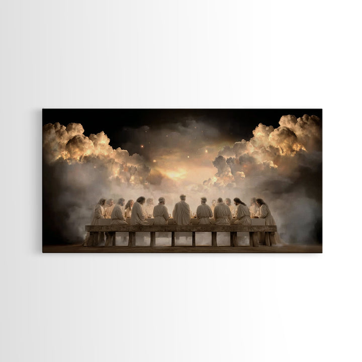 Sacred Gathering, Framed Canvas Print, Christian Wall Art, Christian Art Canvas, Jesus Painting, Christmas Art, Christian Decor, Faith Art
