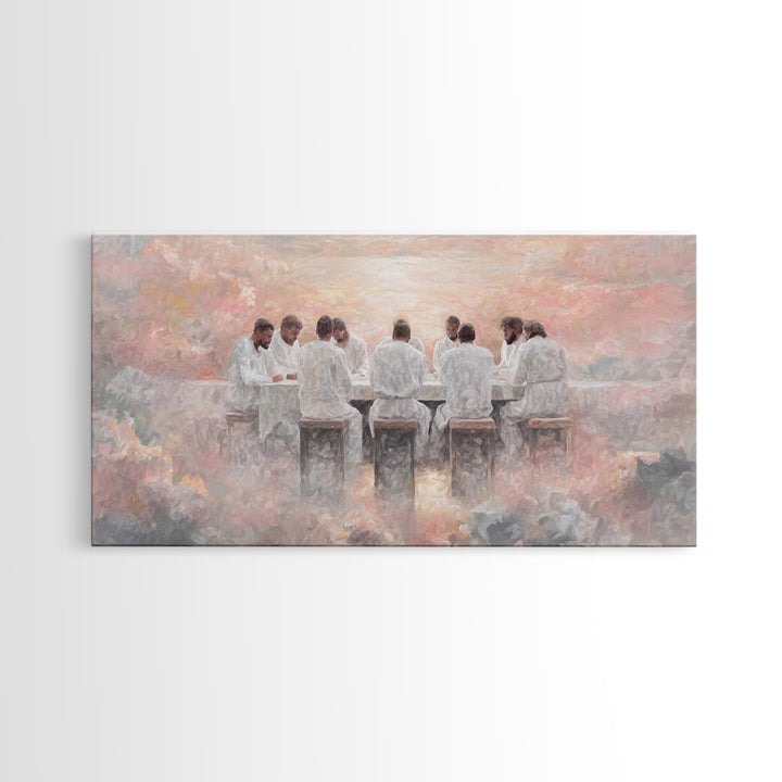 Heavenly Supper Light – Framed Canvas Print – Christian Wall Art – Christian Art Canvas – Jesus Painting – Christian Art – Christian Gift I