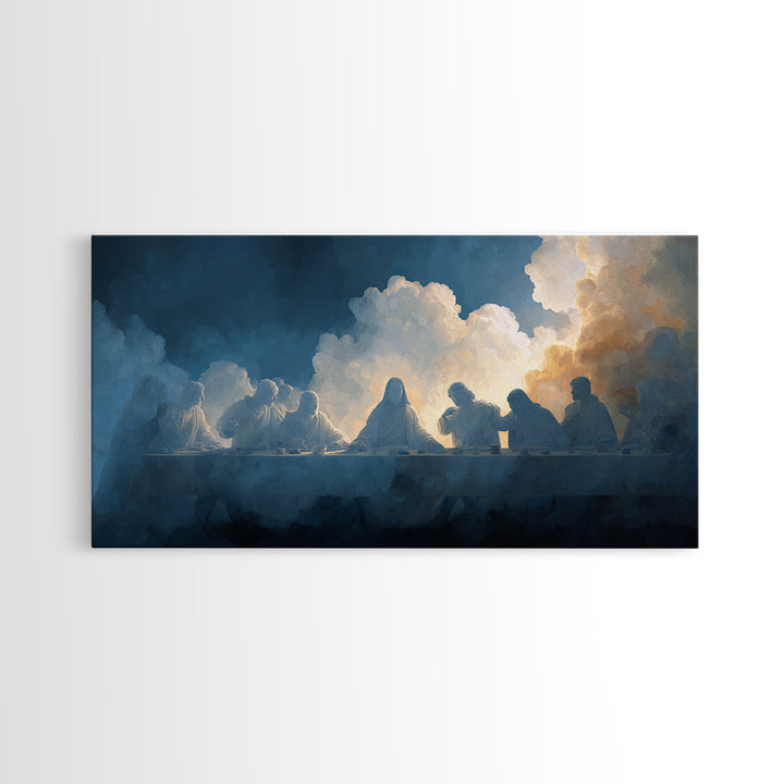Divine Table Glory | Framed Canvas Print | Christian Wall Art | Jesus Painting | Christian Art Canvas | Modern Christian Art | Christian De