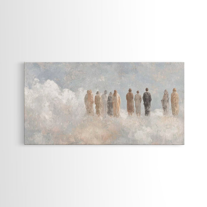 Cloudborne Witnesses, Framed Canvas Print, Christian Art Canvas, Christian Wall Art, Christian Art, Christian Painting, Subtle Christian Ar