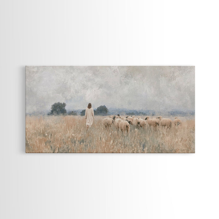 Quiet Field Grace – Framed Canvas Print – Christian Art Canvas – Christian Christmas Art – Christian Wall Art – Christmas Art – Jesus Paint