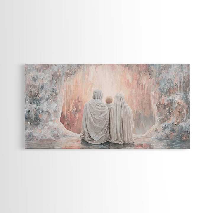 Sacred Gathering | Framed Canvas Print | Christian Christmas Art | Christian Art | Christian Art Canvas | Christian Wall Art | Christmas Ar