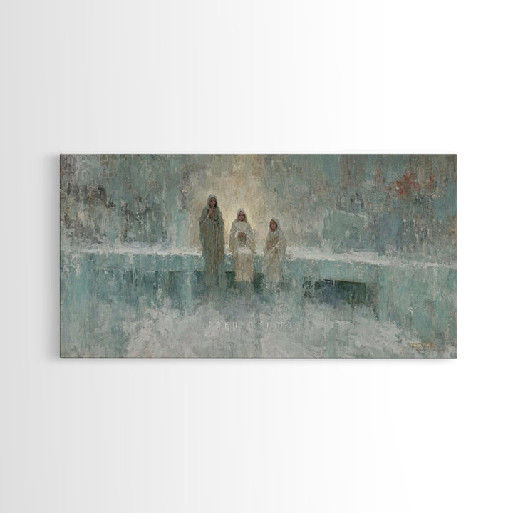 Family Of Light, Framed Canvas Print, Christian Art Canvas, Christian Art, Christian Christmas Art, Christmas Art, Christian Wall Art