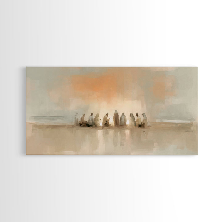 Silent Nativity – Framed Canvas Print – Christian Art Print – Christian Wall Art – Christian Art Canvas – Jesus Painting – Christmas Art Wo