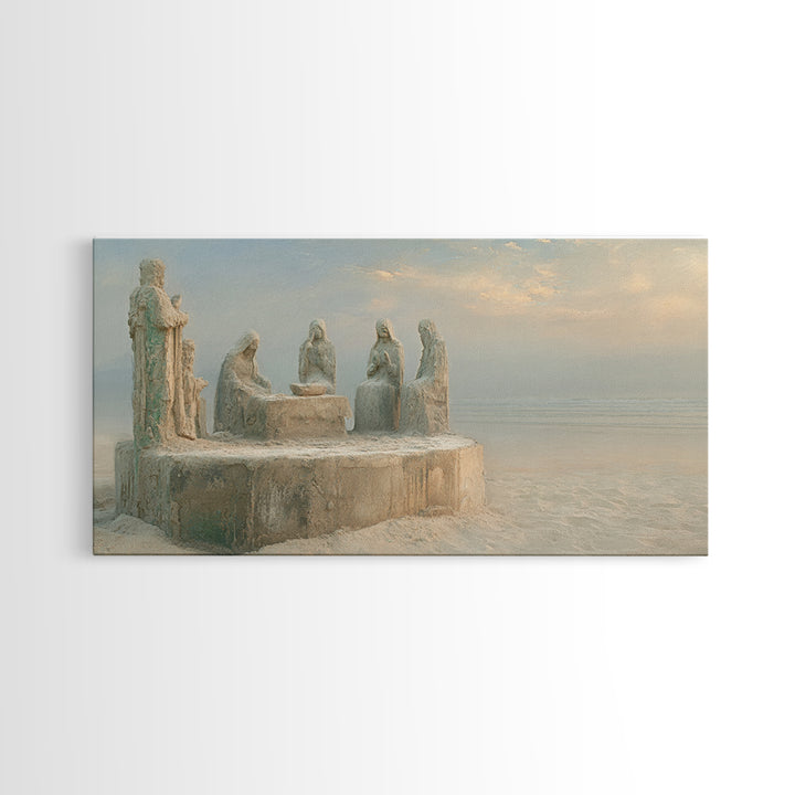 Mystic Meeting – Framed Canvas Print – Christian Art Work – Modern Christian Art – Christian Wall Art – Christian Christmas Art – Jesus Art
