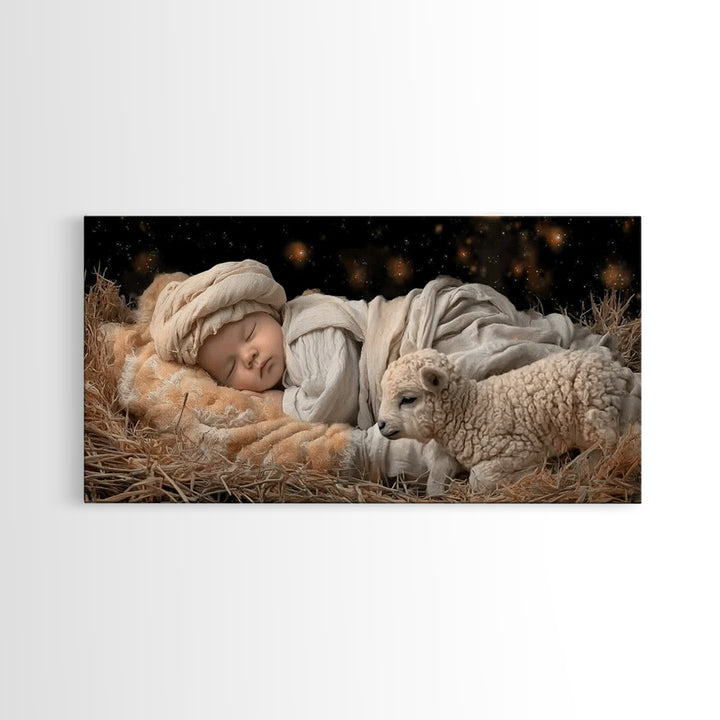 Pure Promise – Framed Canvas Print – Christian Art Canvas – Christian Wall Art – Modern Christian Art – Christian Christmas Art – Jesus Art
