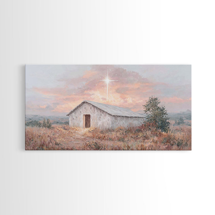 Guiding Star – Framed Canvas Print – Christian Art Canvas – Christian Christmas Art – Christian Wall Art – Christmas Art Prints – Jesus Art