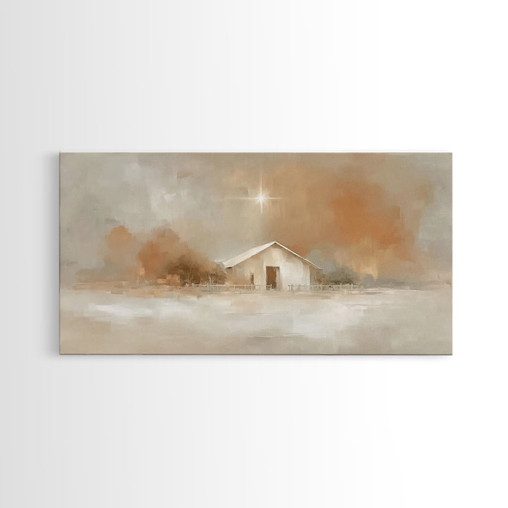Holy Stillness – Framed Canvas Print – Christian Christmas Art – Subtle Christian Art – Christmas Art Prints – Christian Wall Art – Christi