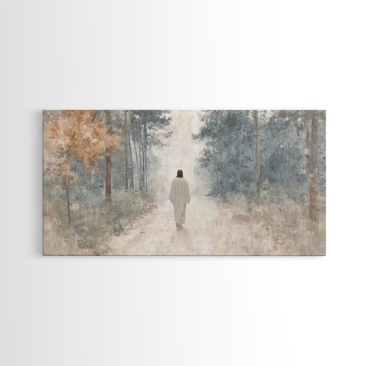 Path of Grace – Framed Canvas Print – Christian Art Print – Jesus Painting – Christian Wall Art – Minimalist Christian Art – Christian Art