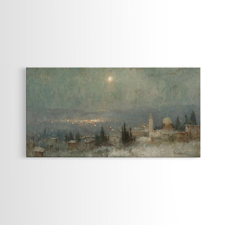 Silent Night Sky | Framed Canvas Print | Christian Art | Christmas Canvas Wall Art | Christian Christmas Art | Subtle Christian Art | Chris