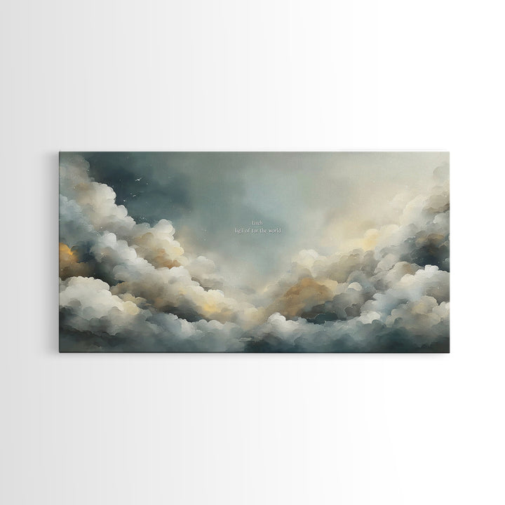 Clouds Of Glory – Framed Canvas Print – Christian Wall Art – Christian Christmas Art – Christian Art Canvas – Christian Art Print – Christi