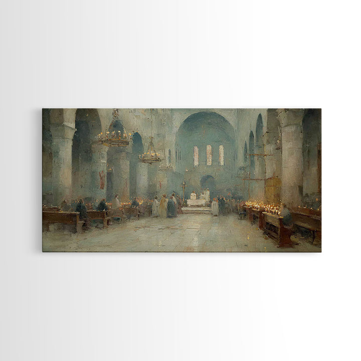 Holy Gathering | Framed Canvas Print | Christian Wall Art | Christian Art Canvas | Christian Art Painting | Christian Christmas Art | Chris