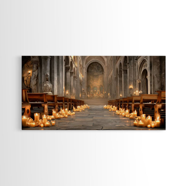 Cathedral Glow – Framed Canvas Print – Christian Wall Art – Christian Art Canvas – Christian Gift – Christmas Art – Christian Art Work – Mo