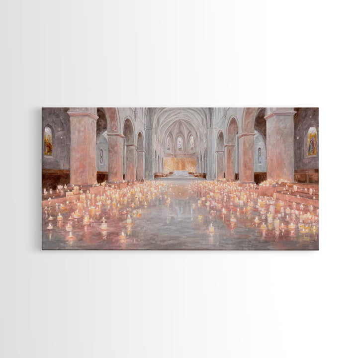 Sanctuary Of Light – Framed Canvas Print – Christian Wall Art – Christian Art Canvas – Christmas Art – Jesus Painting – Christian Decoratio