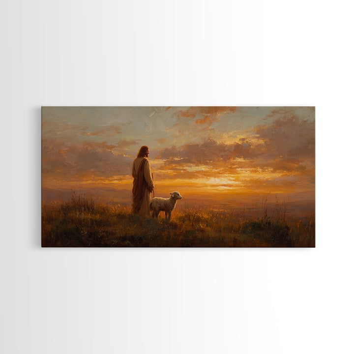 Evening Watch – Framed Canvas Print – Christian Wall Art – Christian Art Canvas – Jesus Painting – Vintage Christian Art – Christmas Art