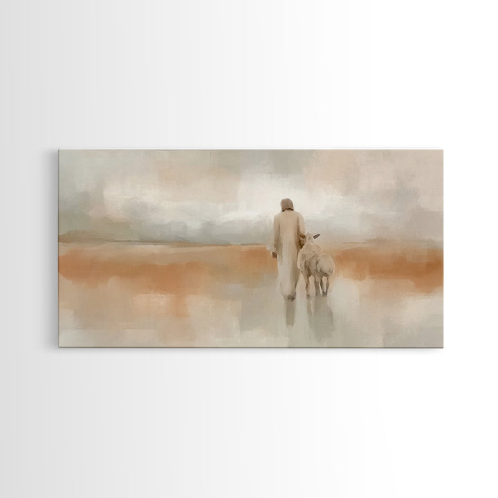 Path Of Mercy | Framed Canvas Print | Christian Art Canvas | Jesus Painting | Modern Christian Art | Christmas Wall Art