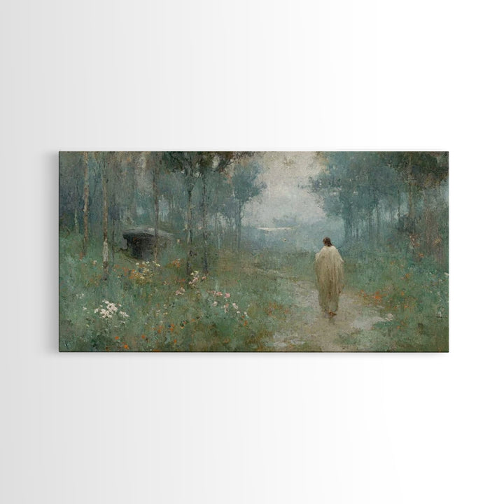Garden Of Peace – Framed Canvas Print – Christian Art Canvas – Subtle Christian Art – Jesus Painting – Christian Decor