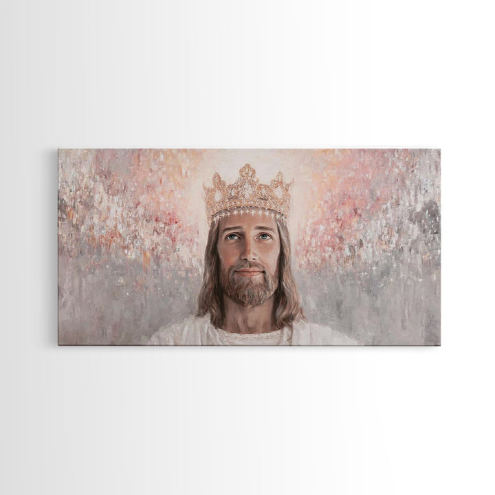 Heavenly Majesty, Framed Canvas Print, Christian Wall Art, Jesus Painting, Christian Art Canvas, Modern Christian Art, Christmas Art Work
