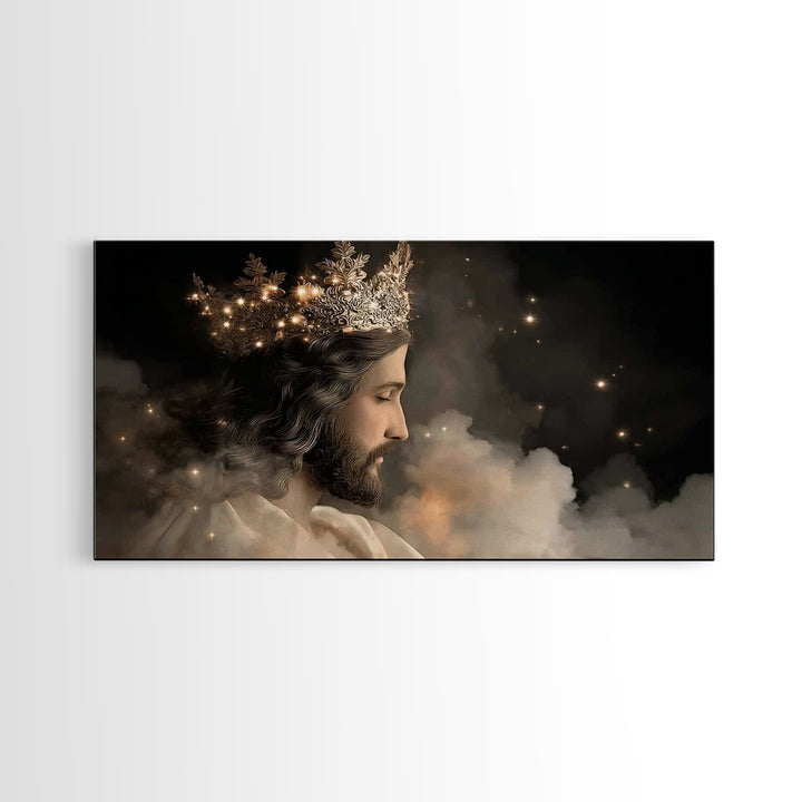 Radiant Sovereign – Framed Canvas Print – Jesus Painting – Christian Art Canvas – Modern Christian Art – Christian Wall Art – Christmas Can