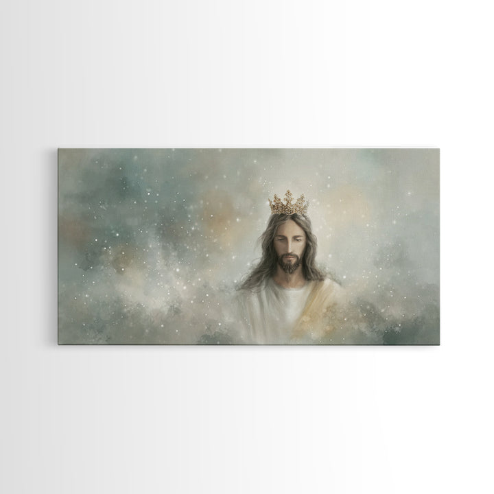 Majestic Light, Framed Canvas Print, Christian Art Canvas, Jesus Painting, Modern Christian Art, Christian Art, Christmas Wall Art