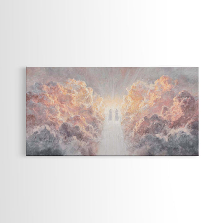 Radiant Messengers - Framed Canvas Print - Christian Christmas Art - Christian Painting - Framed Christian Art - Christmas Canvas Wall Art